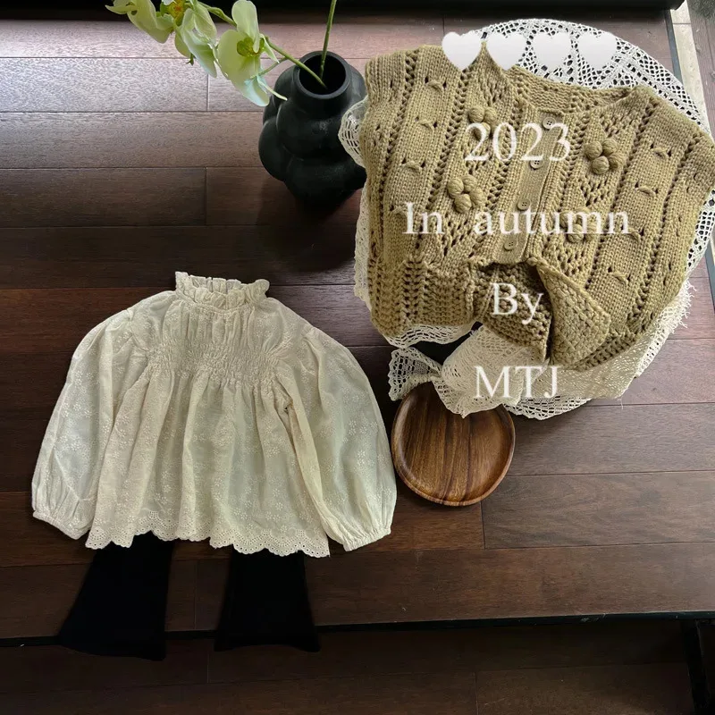 Menino menina crianças cardigan de malha oco para fora feito à mão bola colete bebê sólido casual sem mangas topos colete criança infantil bota corte