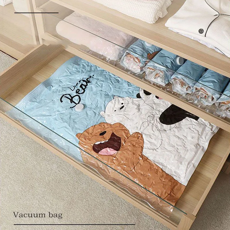 1/4 pcs vacuum compression bag for bedroom organizing and travel, preserving clothes, quilts and blankets