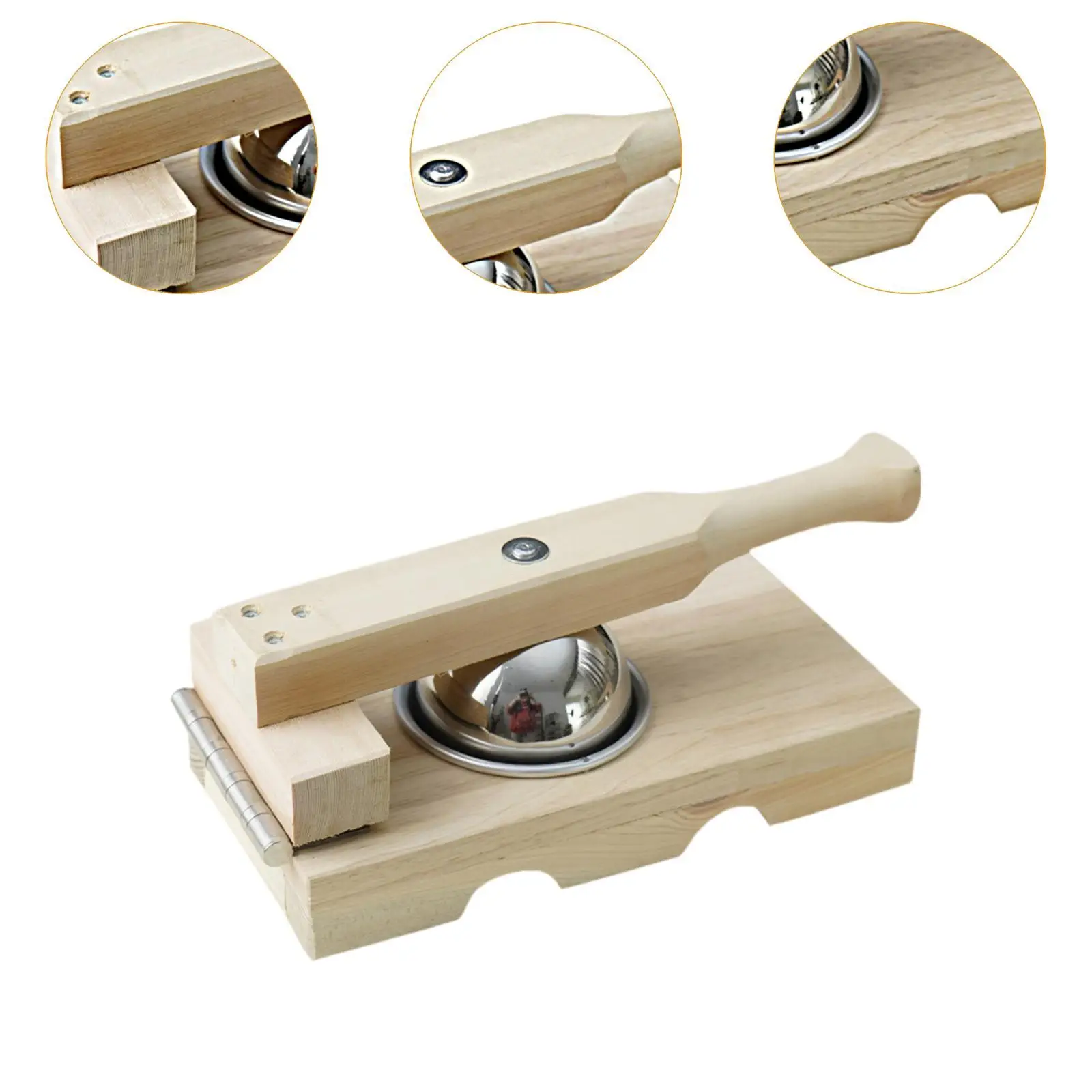 Mochi Maker Green Ball Maker Wooden Dumpling Wrapper Maker Multiuse Qingming Fruit Maker for Home Pancakes Pastry Cooking