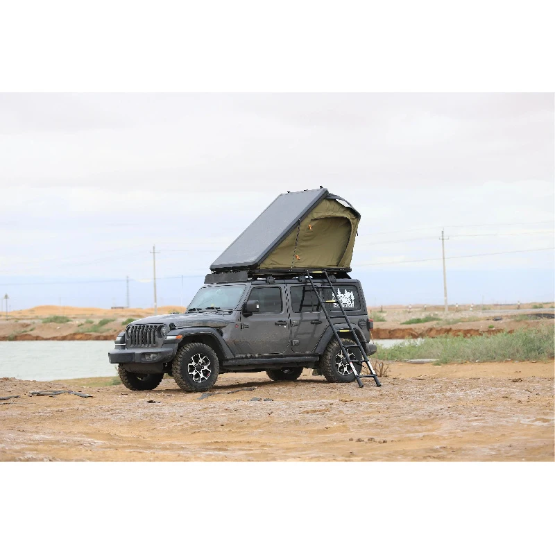 Hot selling Outdoor Waterproof 4X4 Roof Top Polyester 2 Person Four-Season Automatic Opening Ladder Camping Car Tent
