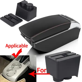 Pro Volkswagen Polo Loketní opěrka Pro VW Polo 9N 3 Krabice do loketní opěrky 2002-2009 Dodatečné díly Úložná schránka Doplňky do interiéru USB 10 nejlepší prodej Konzola VW Polo - №6