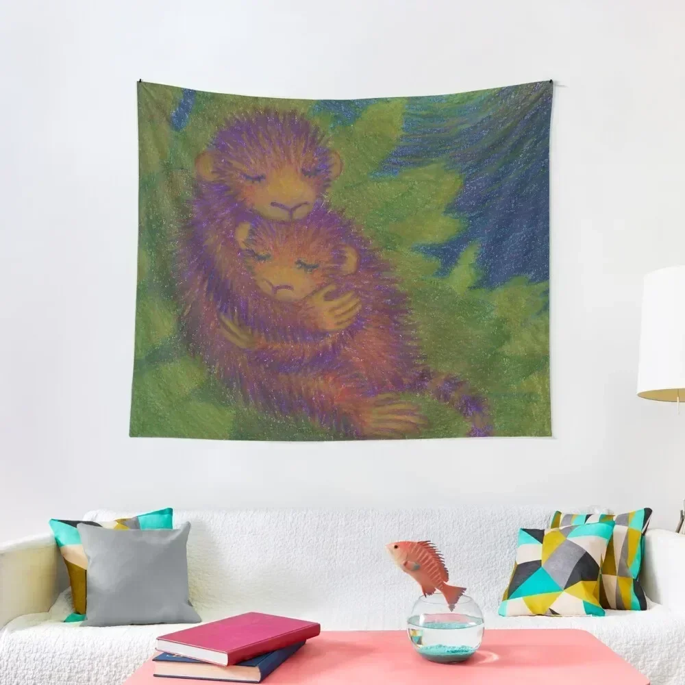 

little affections - asleep together Tapestry Room Decoration Accessories Decor For Bedroom Wall Mural Tapestry