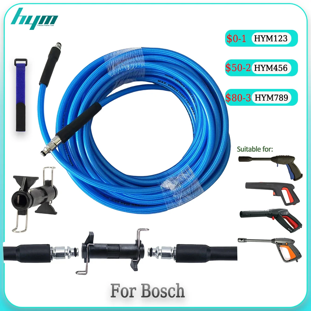 

0.5~40M High Pressure Cleaning Machine Hose Water Cleaning Hose Car Wash Machine Extension Hose For Bosch With Extended Adapter