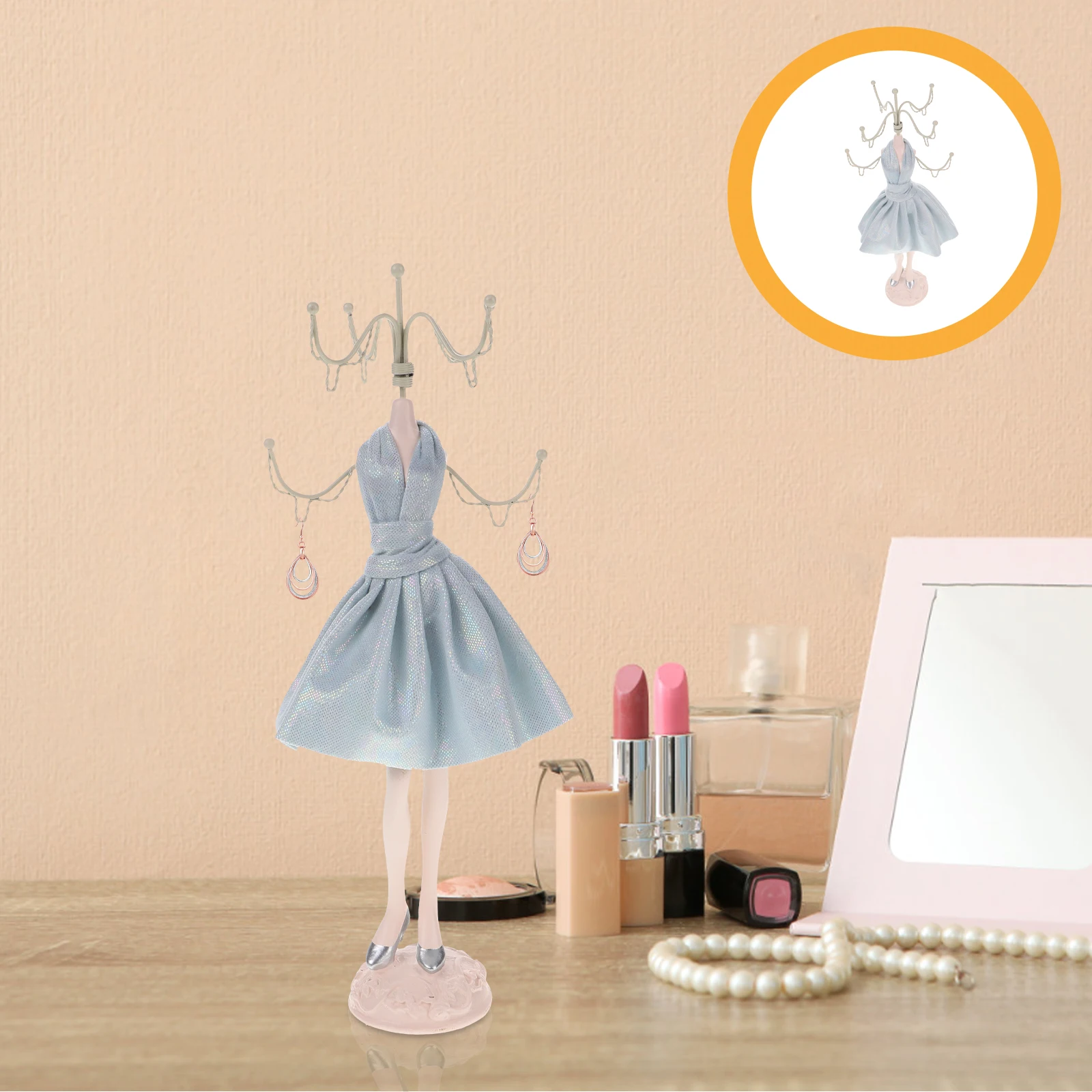 Jewelry Rack Necklace Showcase Organizer Vintage Style Jewelry Mannequin Pendant Display Stand For Selling Necklace Display
