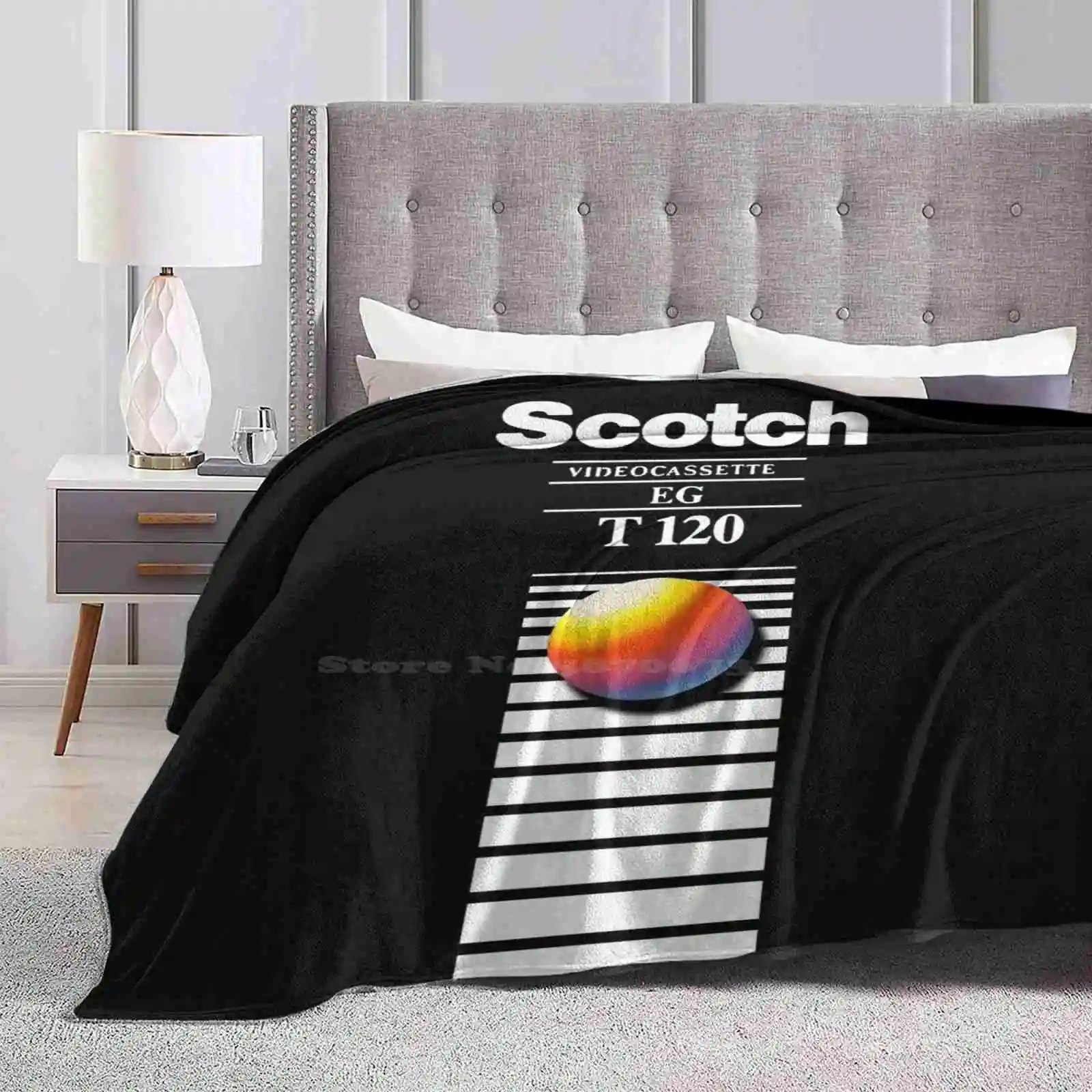 Retro Vhs Tape Aesthetic Soft Warm Throw Blanket Retro 80S Vhs Tape Box Aesthetic 90S Cassette Video Film Seapunk