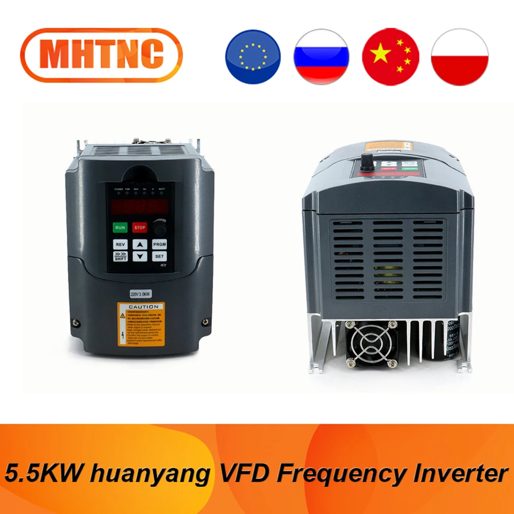 huanyang HY series inverter & VFD HY05D523B 5.5kw 5500w General V/F type 400hz input single phase ouput 3 phase 220v 380v