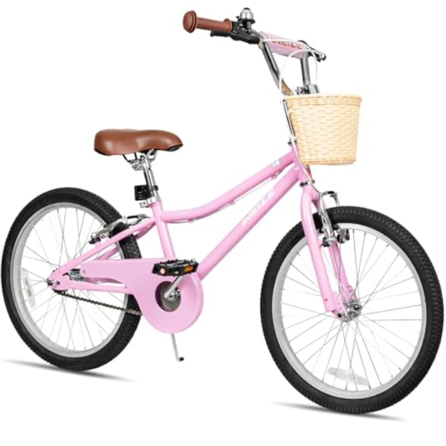 

Girls Bike for 6-14 Years Old: Retro Style 's Bicycle with Basket, Lightweight Steel Frame, Multiple Colors