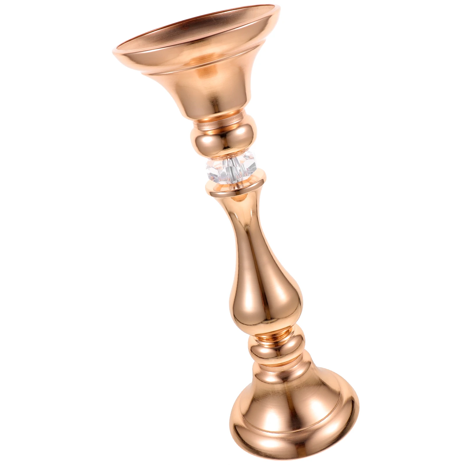 

1Pcs Road Guide Flower Vase Golden Iron Craft Elegant Floral Vase for Tabletop Decoration Flower Art Floral Art