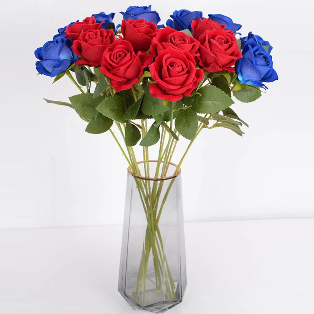 Реалистичные-искусственные-розы-для-домашнего-декора-регулируемые-стебли-яркие-цвета-ручная-работа-легко-чистить