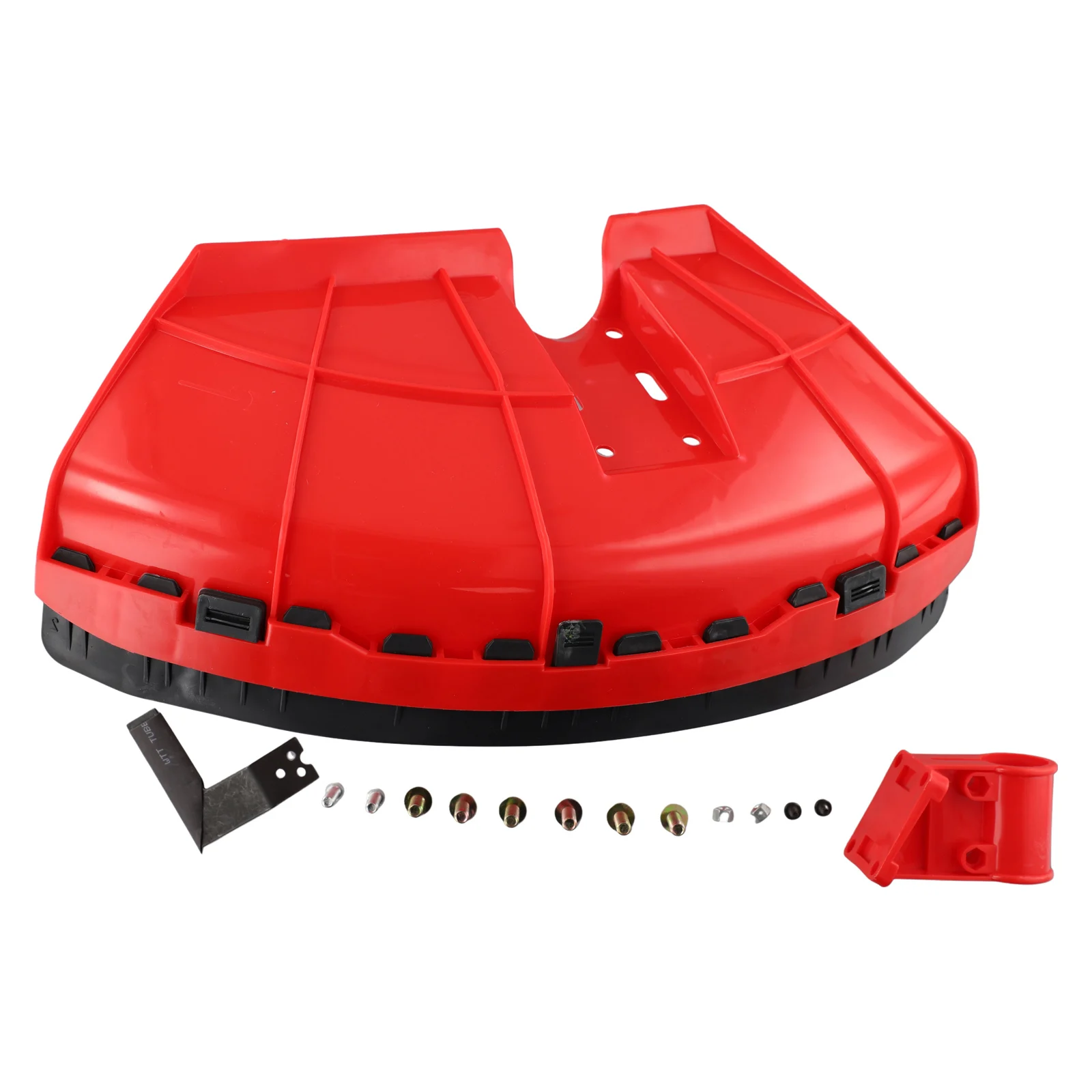 Imagem -06 - Universal Plastic Brush Cutter Guard Ferramentas de Jardim Baffle Grass Trimmer Shield Guard Easy Install Protection 24 mm 26 mm Red