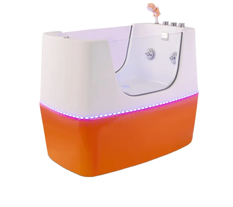 Pet Bath Tub Model Acrylic Fiberglass Pet Grooming Tub for Pet Grooming Salon Dog Wash Station With Air Bubble