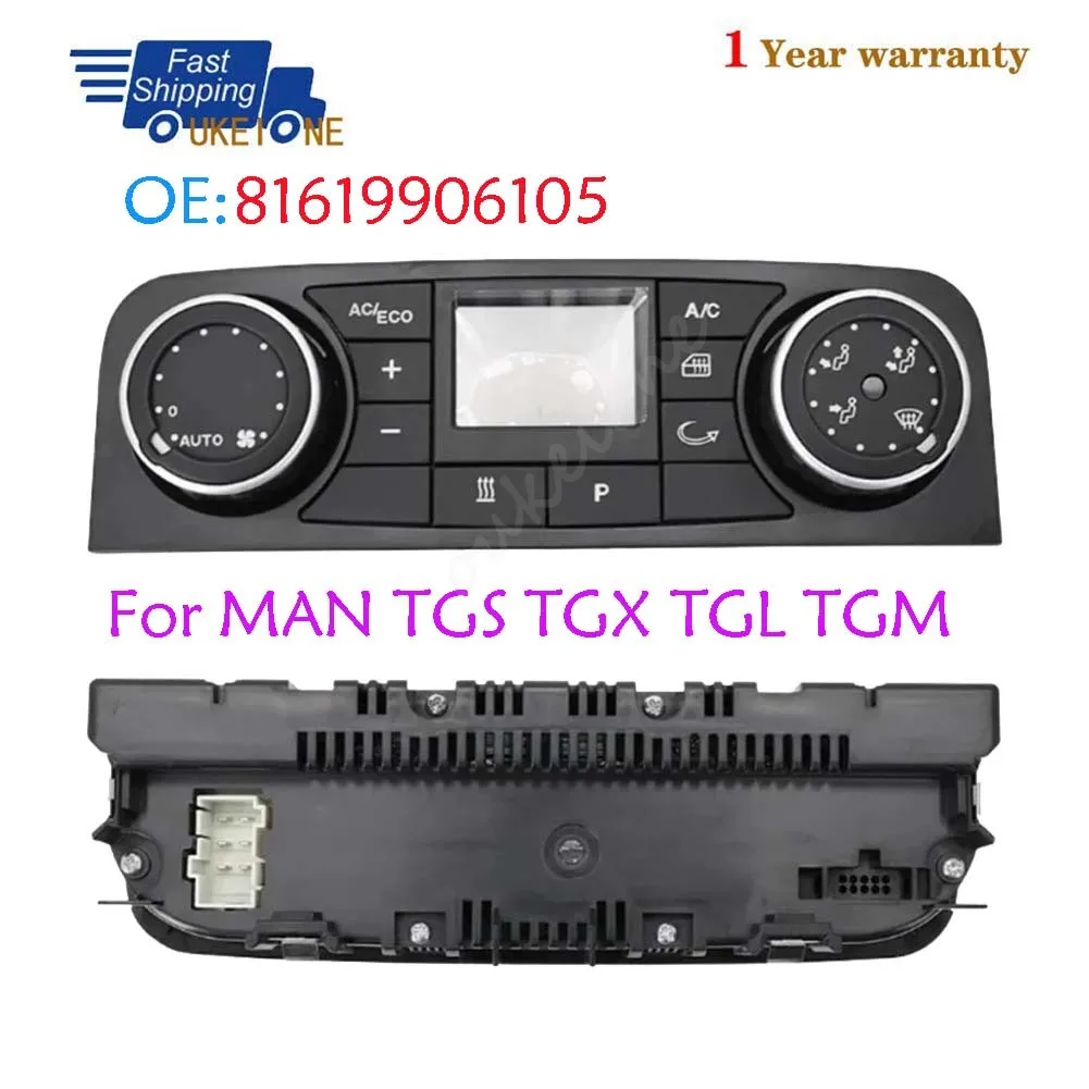 

81619906105 For MAN TGS TGX TGL TGM Truck A/C Heater Conditioning Control Switch Panel 81619906081 81619906097 81619906115