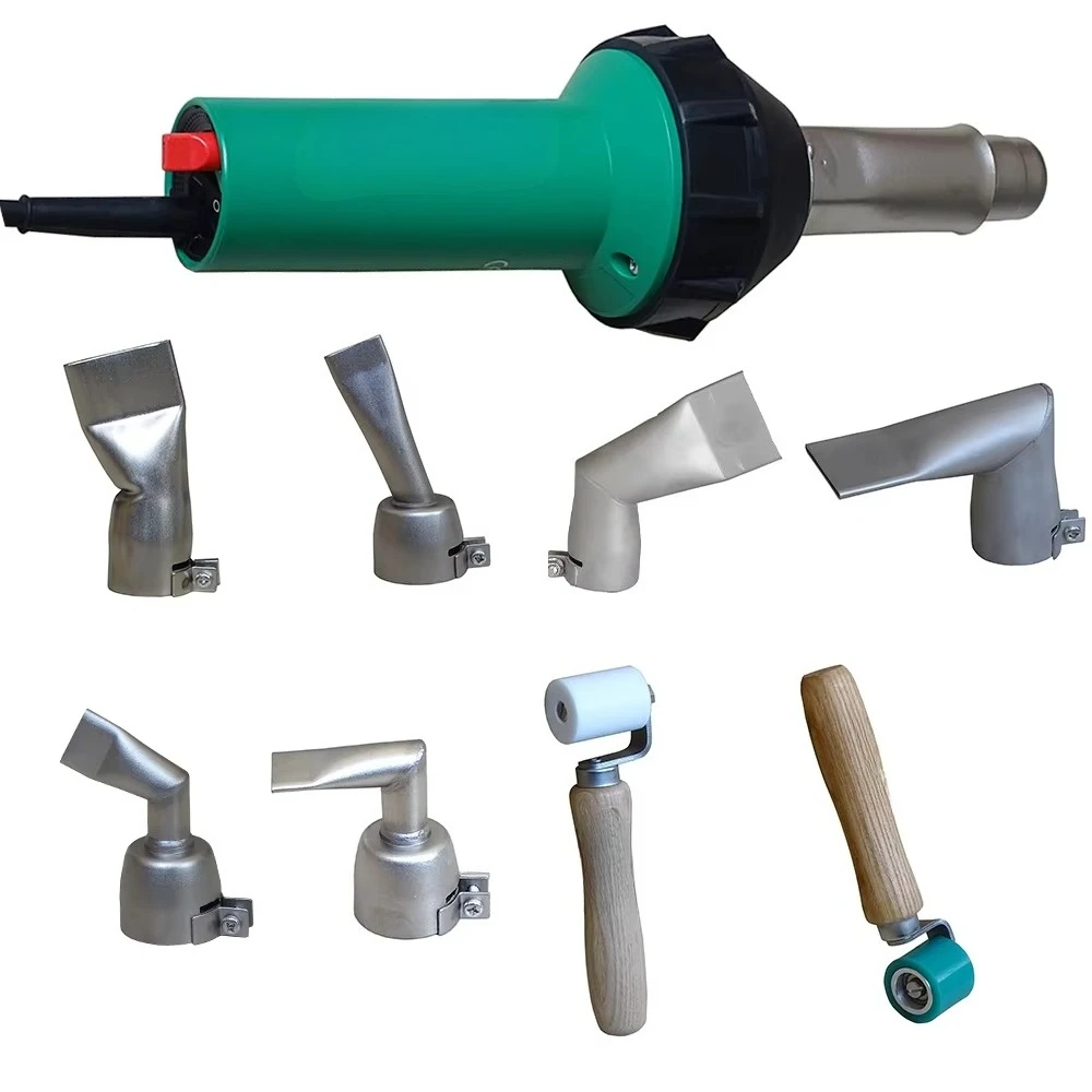 1600w Hot Air Gun Portable Hot Air Plastic Welder Gun With Roofing Welding Kit for Pp Ppr Pvc Plastic Sheets