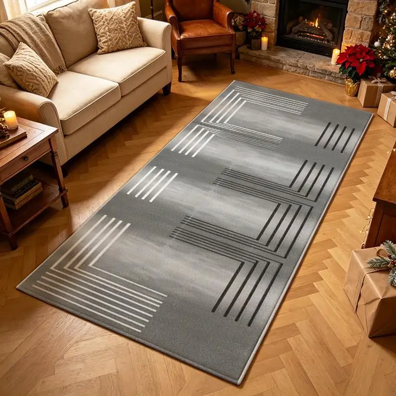 1 Piece Modern Geometric Linear Area Rug, Soft And Comfortable, All Season, Lightweight Easy To Maintain, Home Decor, Living Room, Bedroom, Entryway, Autumn And Winter Room Decor
