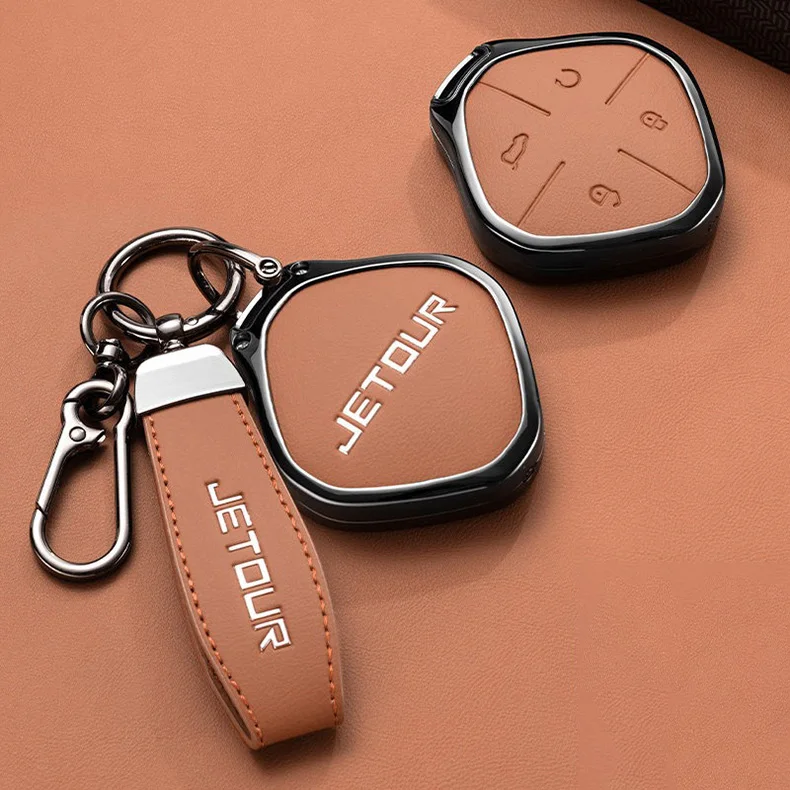 Zinklegierung Schlüsselhülle für Chery Jetour Dashing Zubehör X-1 Plus DTC IDM 2025 2026 Fernbedienungsabdeckung Schlüsselanhänger Halter – Detail 2