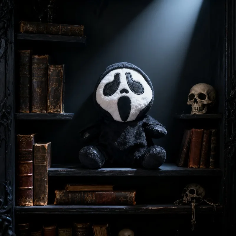 HOT--18cm Ghostface Plush Toy Death Figure Horror Doll Soft Stuffed Grimace  Halloween Toy Doll Halloween Decoration Doll Gifts