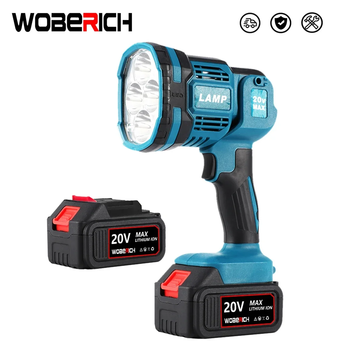 lanterna led sem fio para makita 18v luz de trabalho lampada usb exterior iluminacao de emergencia spotlight 01