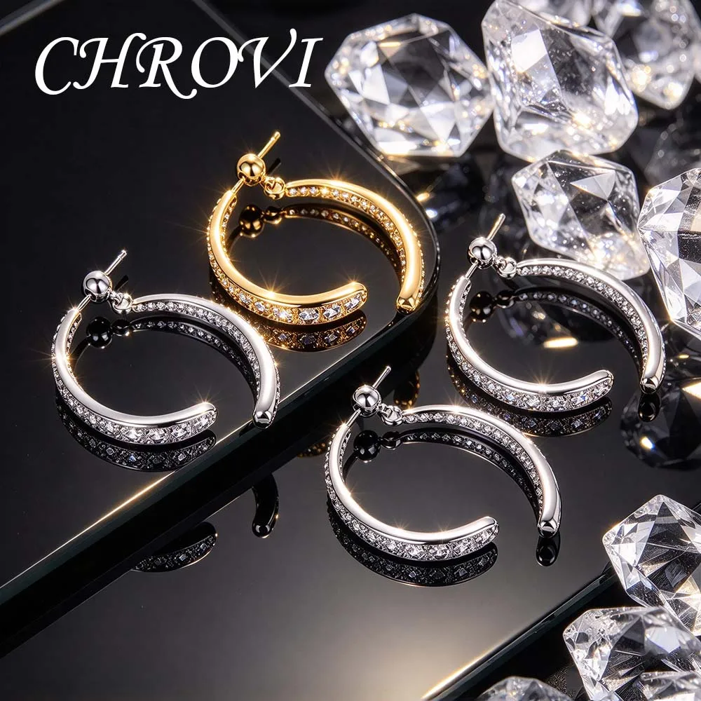 Design 925 silver zirconia cross-shaped earrings for the front and back, elegant ear studs for women