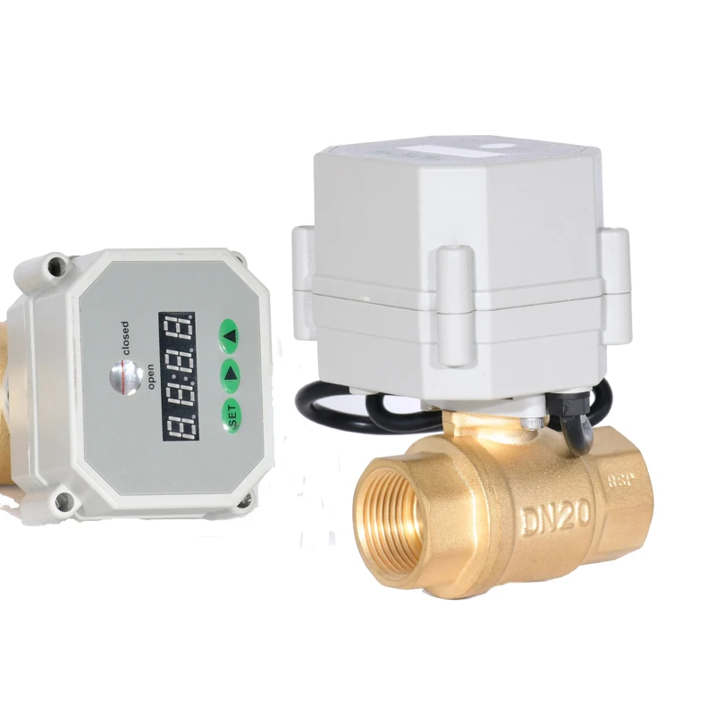 Cr201 DN8 DN10 12Volt 2-Way Brass Mini Timer Control Electric Automatic Motorized Water Control Actuator Brass Ball Valve