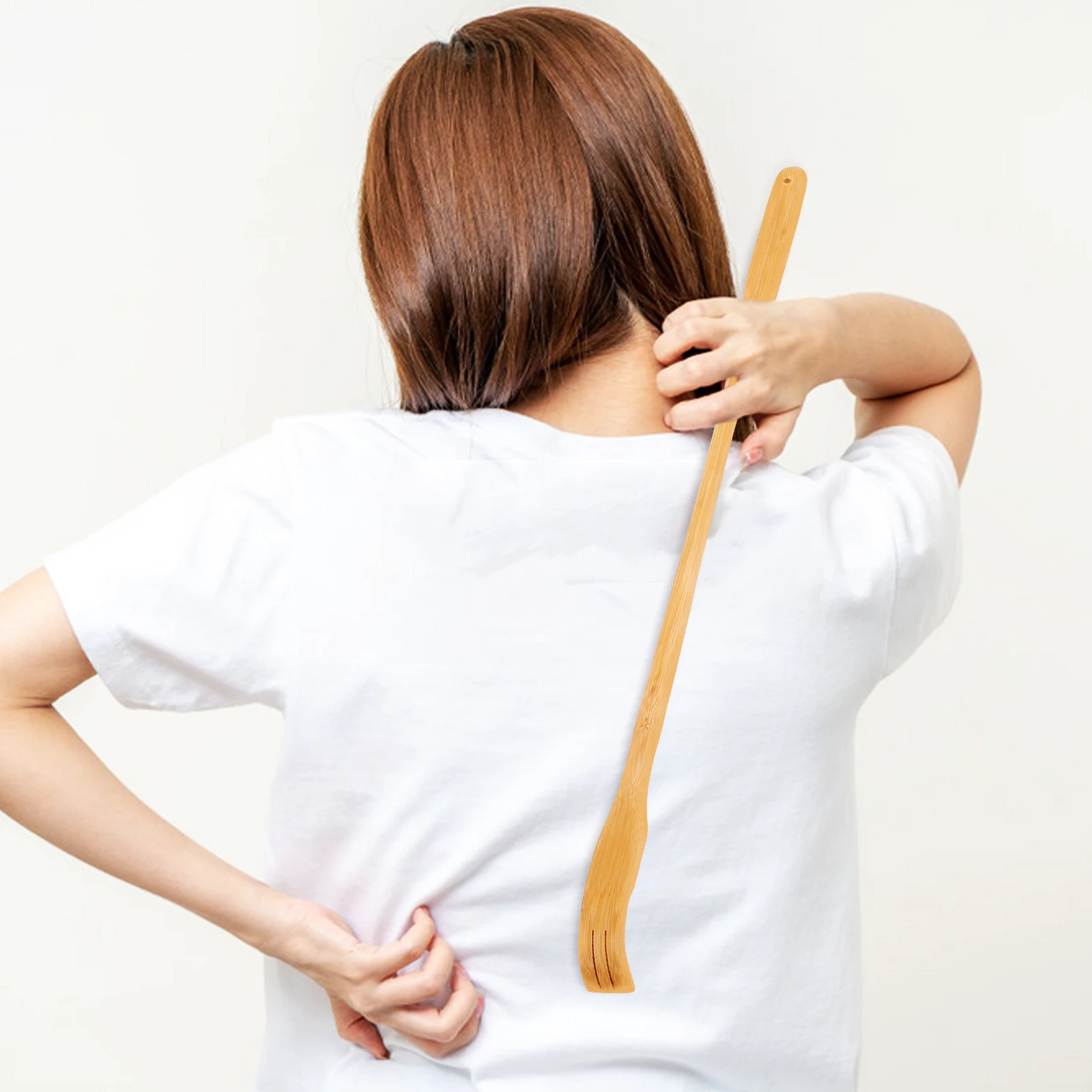 

Bamboo Back Scratcher 45x1.8cm Durable Long H Portable Scratchers For Men Elderly Pregnant Tool
