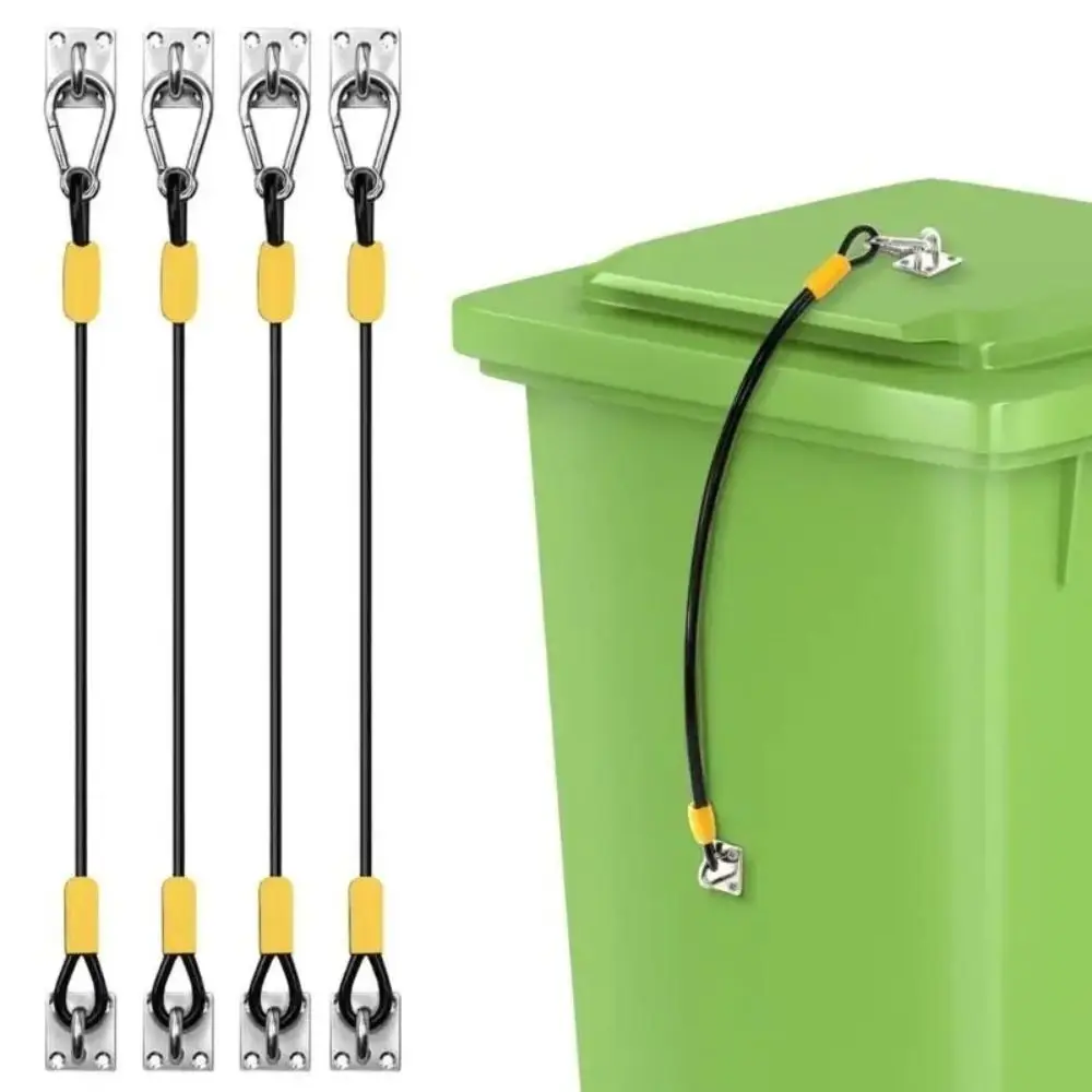 Bear Proof Outdoor Trash Can Lid Lock Heavy Duty Multipurpose Waste Container Lid Lock Set Stainless Steel Buckle