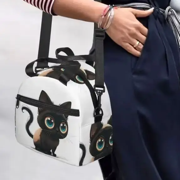 

Siamese Cat Siamese Cat Lovers Cute Kitten Lunch Bags Insulated Bento Box Lunch Tote Picnic Bags Cooler Bag for Woman Children