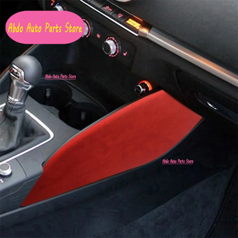 Abdo Suede Leather Car Wrapping ABS Car Center Console Both Side Panel Cover Sticker Trim For Audi A3 8V S3 Interior Auto Access