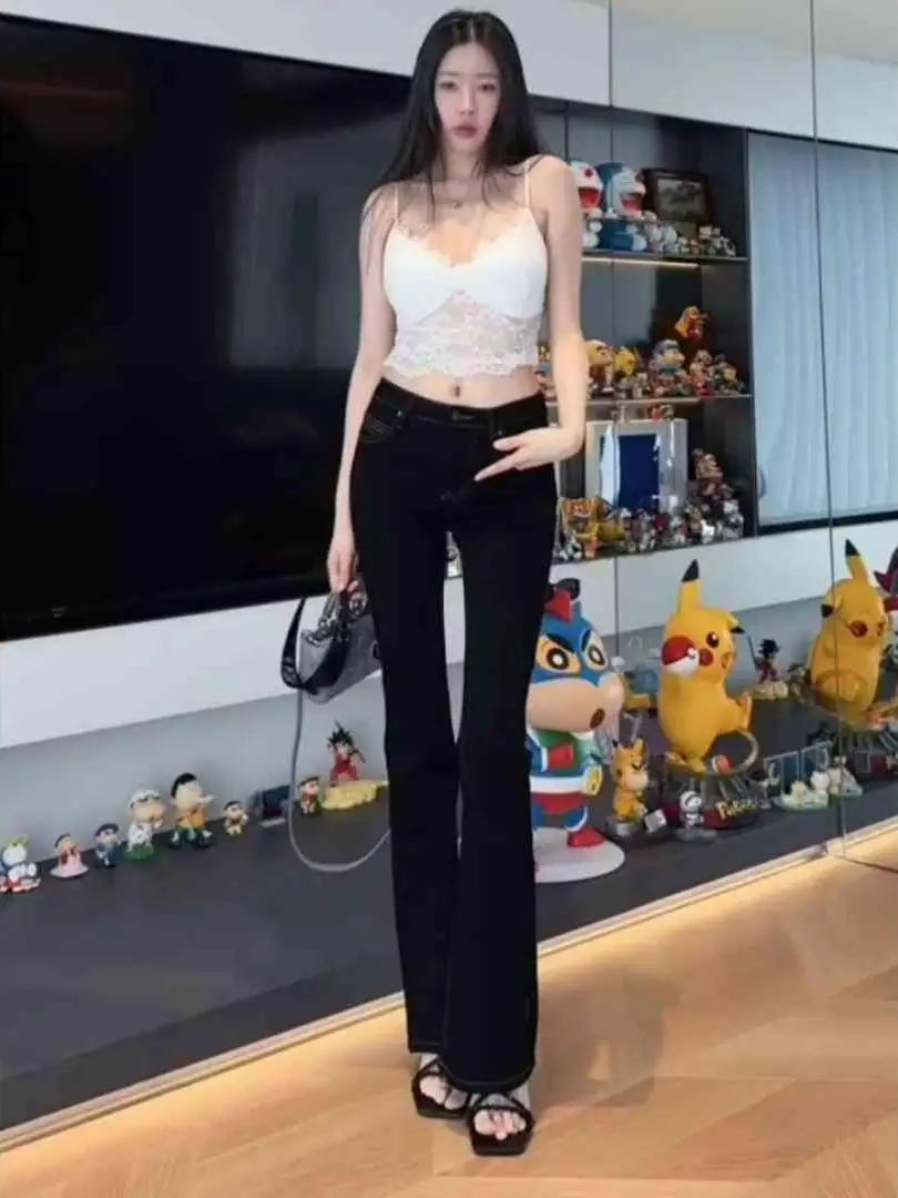 

Женские джинсы с низкой талией, расклешенные, эластичные, облегающие, сексуальные, повседневные, с высокой талией, широкие, длинные брюки