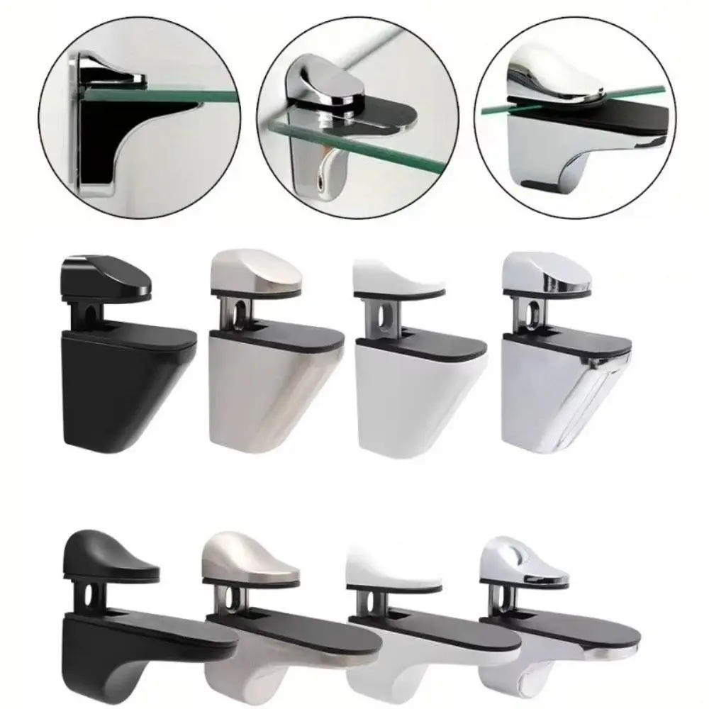 Zinc Alloy Metal Glass Clamps 1-22mm Thickness Adjustable Partition Board Holder Anti-Slip Wall Mount Floating Clip