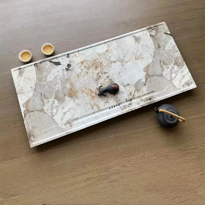 Factory Direct Compatible withStone Tea Tray New Chinese Style Modern Minimalist Household High End Tea Table Large Capacity Dur