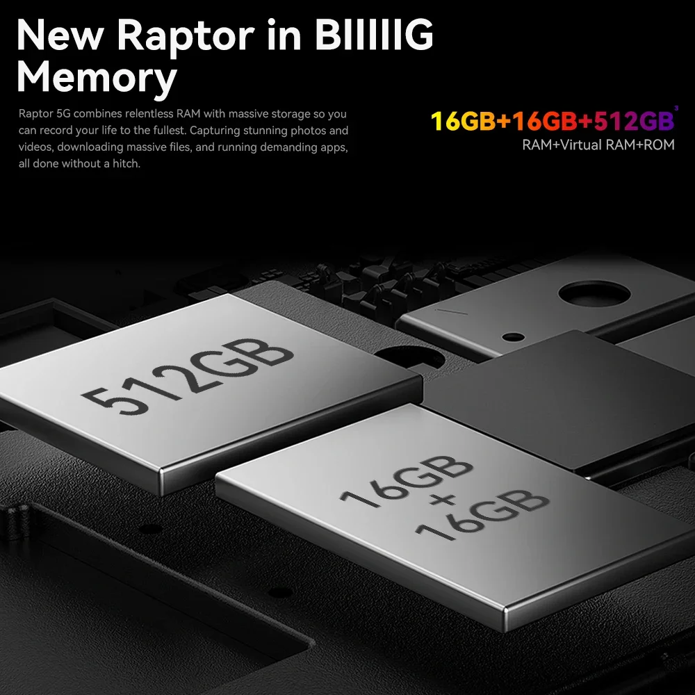IIIF150 Raptor 5G Rugged Phone 6.78'' AMOLED Display Call Phone 16GB+512GB 10000mAh 50MP Smartphone Android 14 Thermal Imaging
