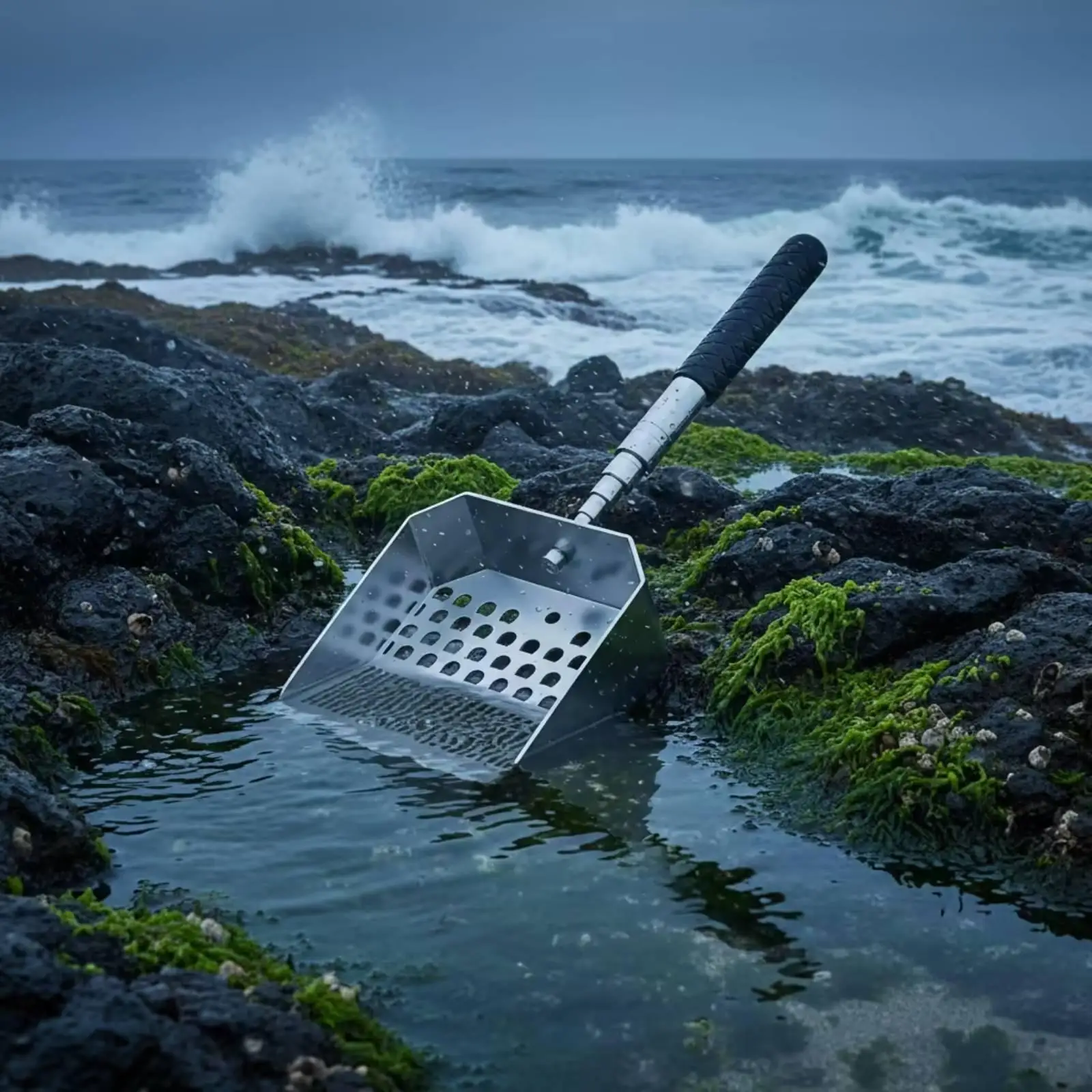 Beach Digging Stainless Steel Clam Sifting Perforated Metal Detecting Sand Digger