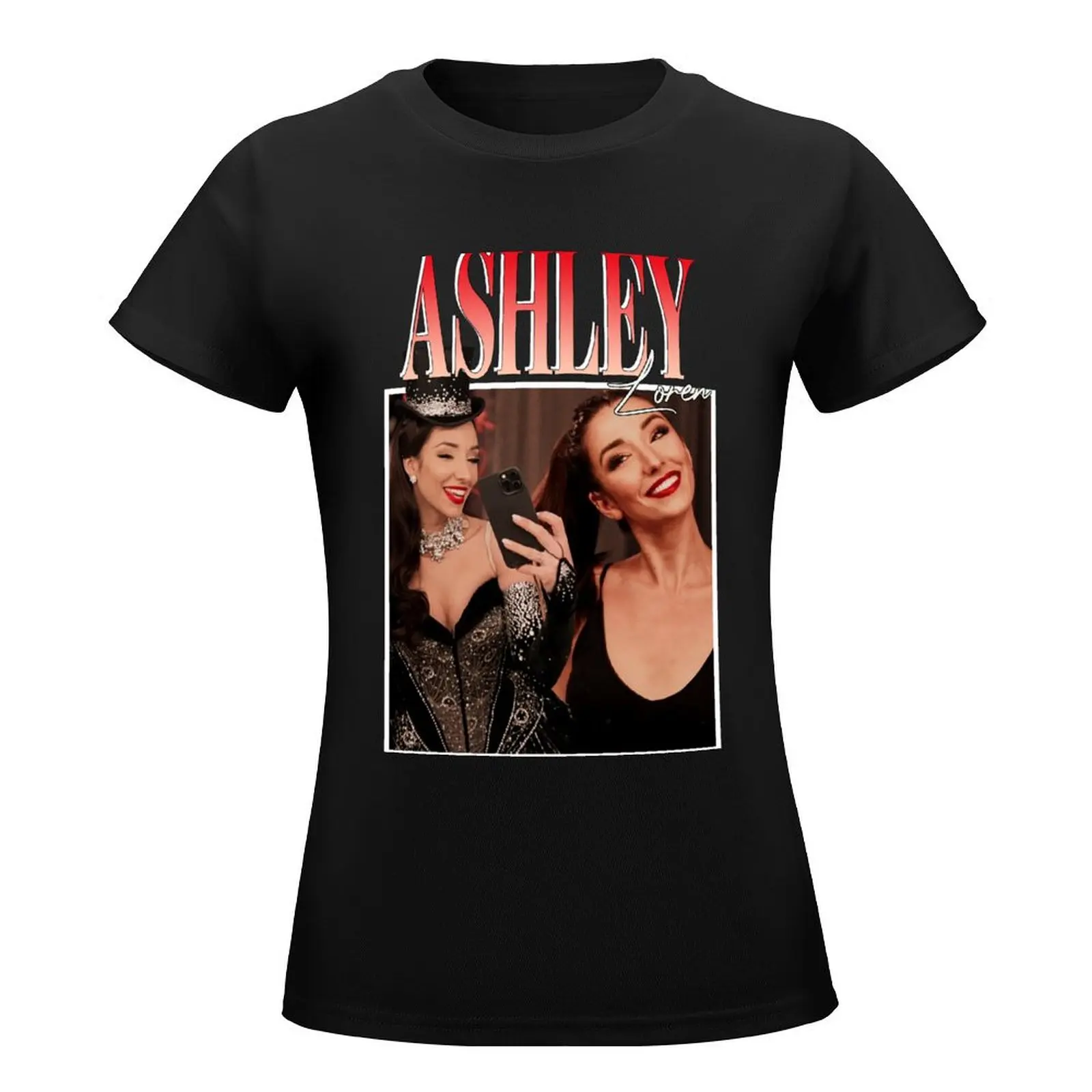 Ashley Loren T-Shirt shirts graphic tees Short sleeve tee korean fashion western t-shirt dress for Women