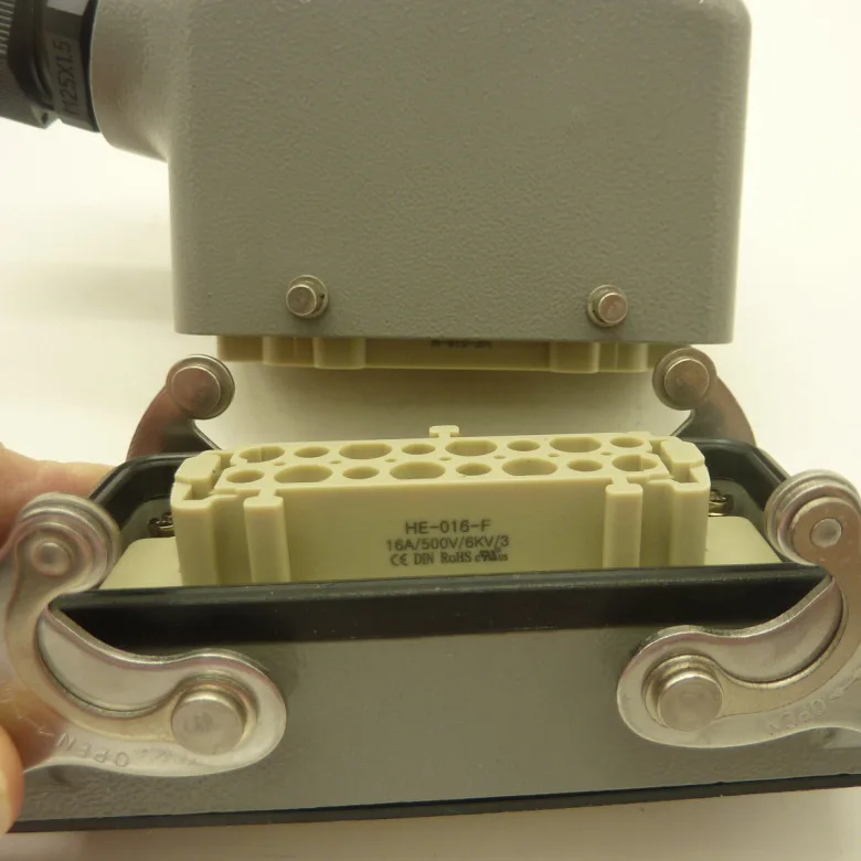 Conector resistente HE-016-M, plugue da aviação, equipamento mecânico do núcleo 16, componentes passivos, chicote