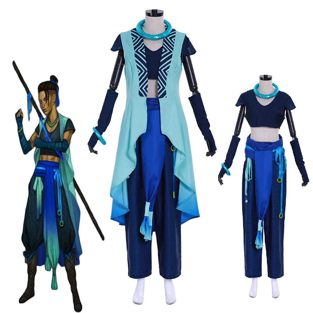 

Beauregard Lionett Cosplay Critical Role Costume Women Blue Fancy Uniform Suit Halloween Carnival Party Battle Outfits Comic Con