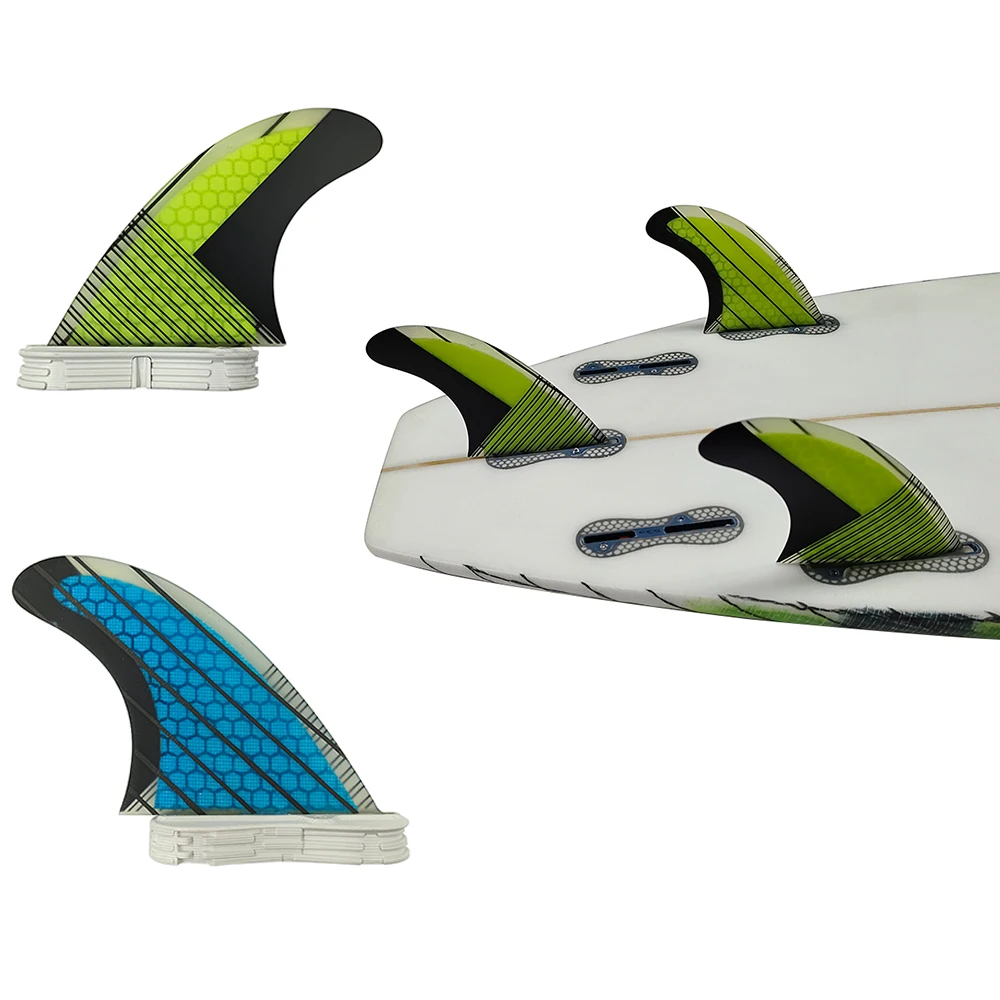 

UPSURF SUP Board Double Tabs 2 Fins M Surfboard Honeycomb Fins blue/yellow Double Tabs 2 Fin Hot Sell Fin Quilhas