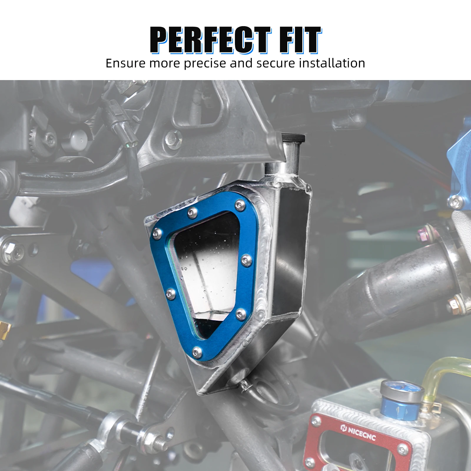 NICECNC Für Yamaha Raptor 700 ATV Überlauf-Kühlmittelbehälter für Raptor 700R 2013-2026 Aluminium 1PE-F1871-00-00 – Detail 13