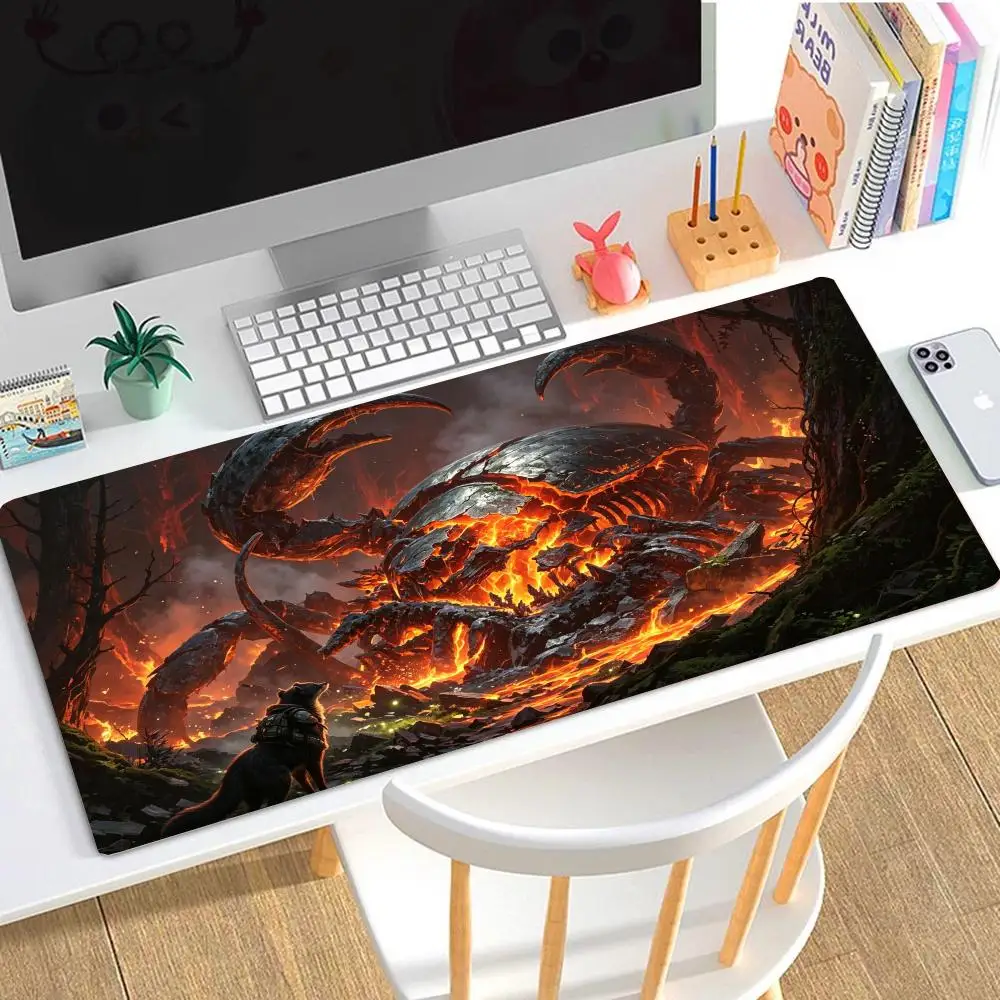 Table Mat Giant Ice Scorpion Snow Forest Anime Games Laptop Bedroom Learning Large Size Mousepad Anti Slip mat