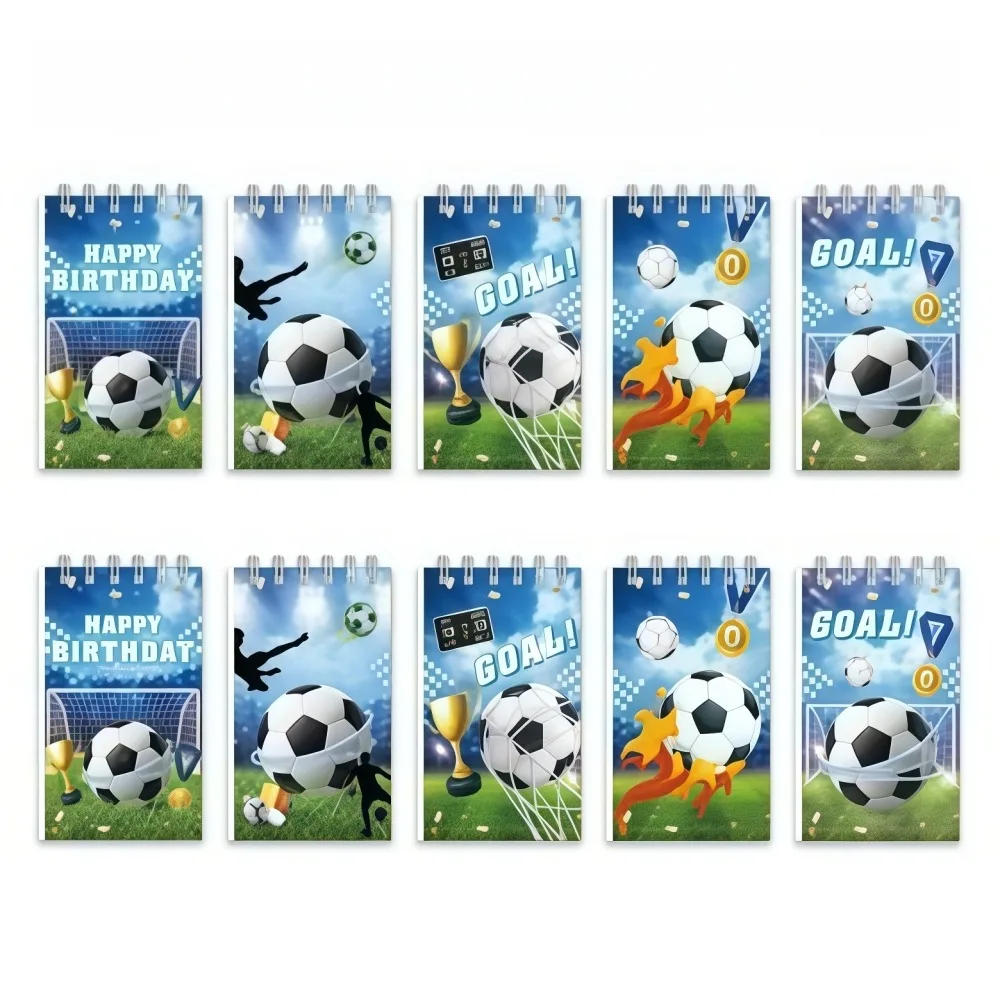 10/20 Stück Mini-Notizblöcke mit Fußball-Motiv für Fußballpartys, Karneval, Geburtstagsfeiern, Schule, Kindergarten, Partygeschenke, Preise – Detail 4