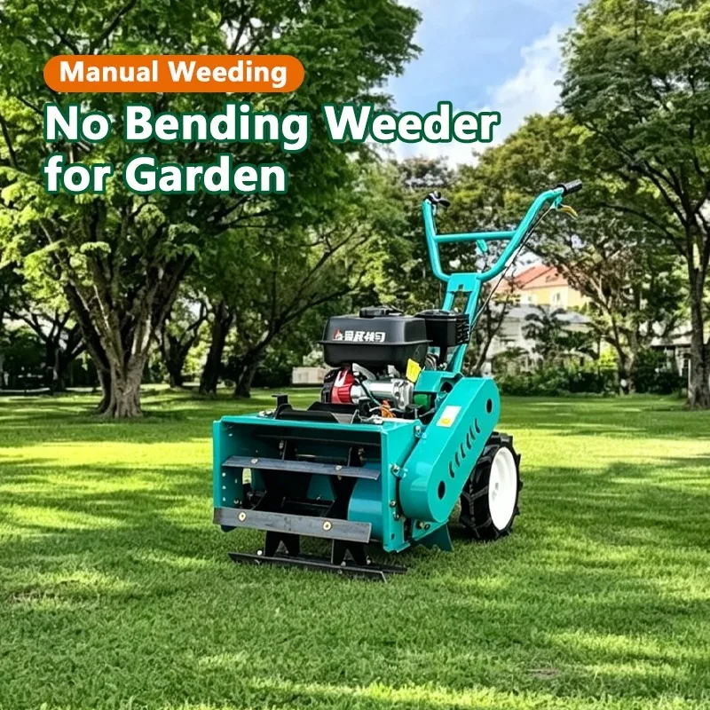 Farming Garden Petrol Tractor Machine Hand Push Rotary Tiller Mower Agriculture Mini Lawn Mowing Weeding Machine