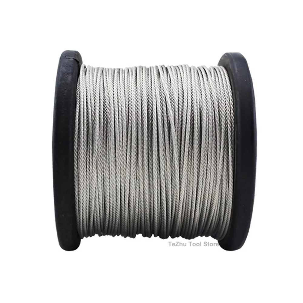 Diameter 1.0mm-20mm 304 Stainless Steel Soft Wire Rope Cable Crane Wire Rope lifting And Hoisting Rope 7x19 Structure