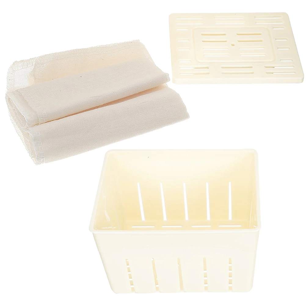 

1 set Tofu Pressing Mold DIY Homemade Tofu Maker Plastic Bean Curd Molds Filter Box Tool Set Home Use Lightweight Compact Size