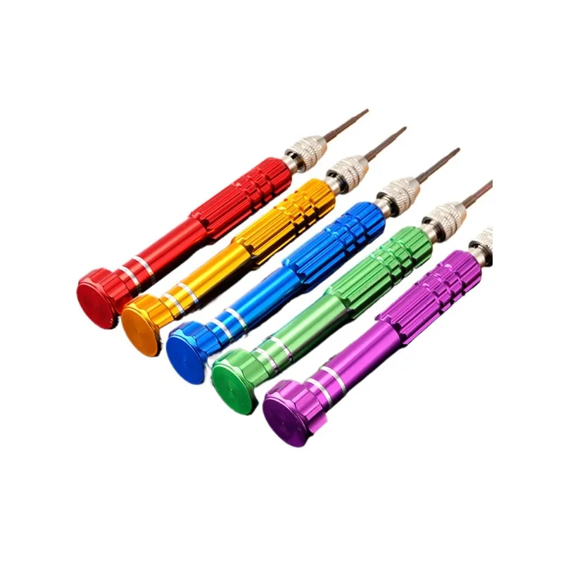 Suitable for glasses repair, mobile phone disassembly, screwdriver set, magnetic cutter head, cross one-word five-in-one set