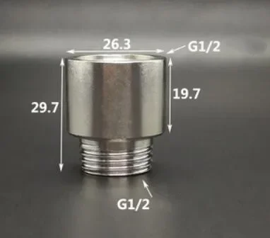 1/2 ''BSP perempuan pria benang 201 Stainless Steel sambungan konektor Fitting pipa ekstensi adaptor panjang 10/15/20/25/30/40/50/60mm