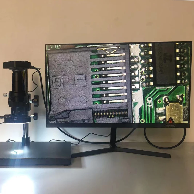 HDMI 38MP USB Digital Video Microscope Camera Professional Industrial 180X Zoom C-Mount Lens For PCB Phone Repair Soldering