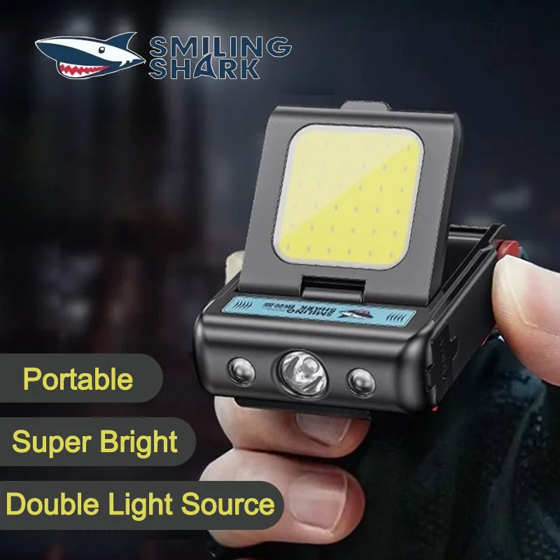 

Smiling Shark TD0148 LED Headlamp, Hat Cap Clip Lights, Rechargeable Head Torch Headlight, For Camping Fishing, Night Working