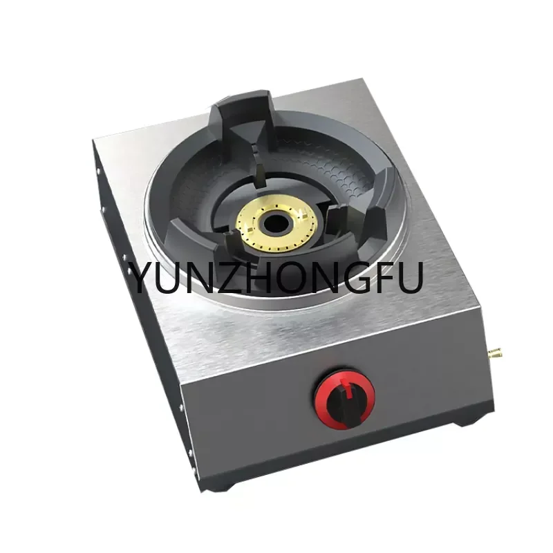 Thickened Stainless Steel Gas Stove Shaped Single Stove Household Liquefied Petroleum Gas Stove Pulse Electronic Ignition Stove