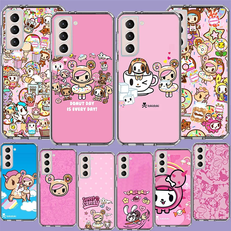 Japan Cute T-Tokidokis Phone Case for Samsung A16 A17 A26 A36 A56 A57 A55 A54 A37 A15 A25 A35 A14 A24 A34 Galaxy Note 20 10 A07