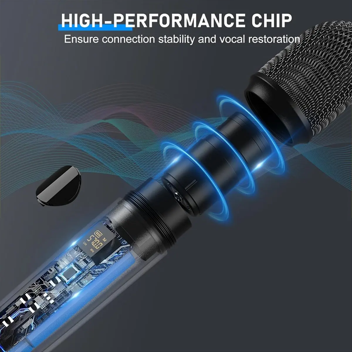 Беспроводная микрофонная система AABFK Ручные динамические микрофоны, двойные беспроводные UHF-каналы, диапазон 330 футов, микрофон для караоке