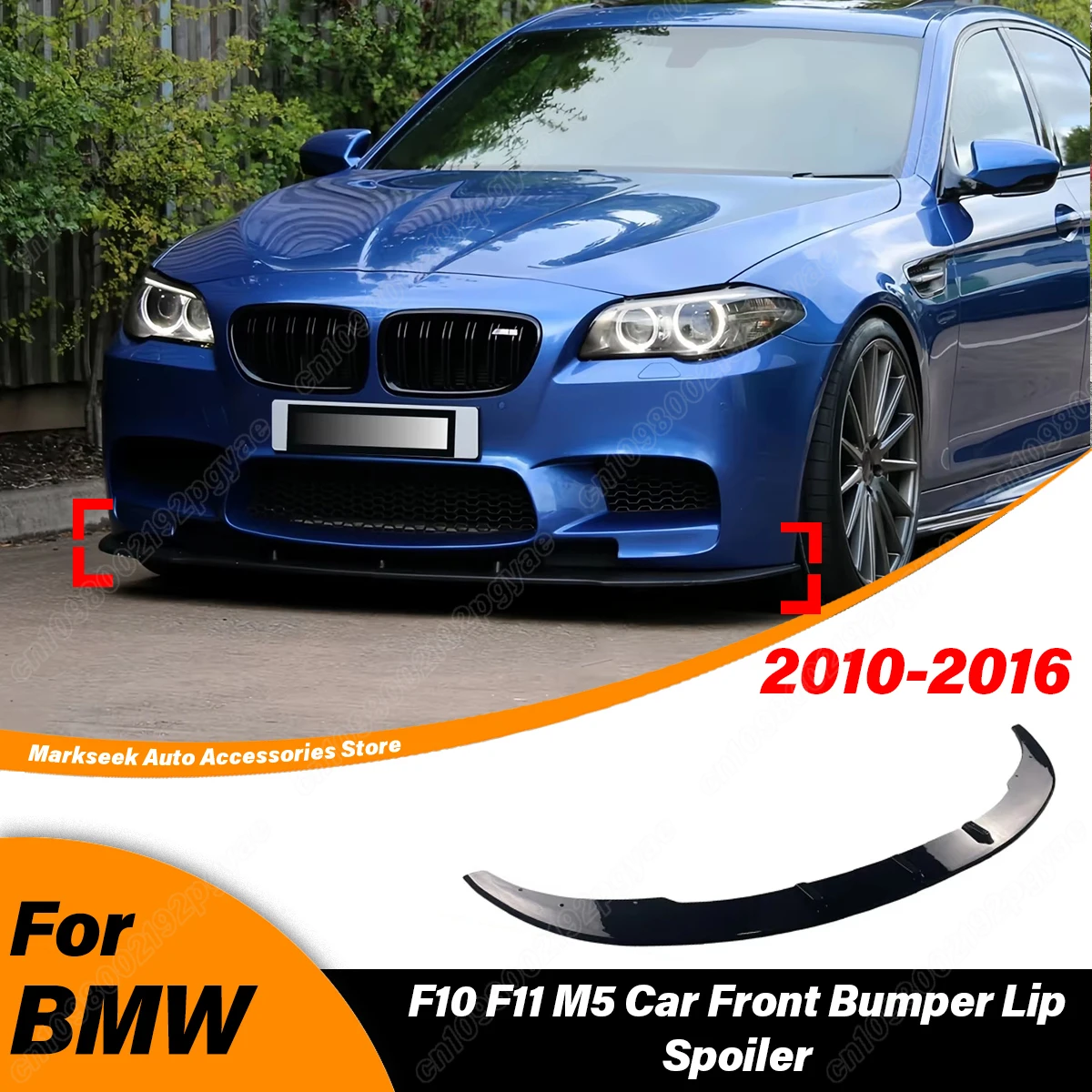 

For BMW F10 F11 M5 XDrive 2010 2011 2012 2013 2014 2015 2016 Automobile Front Bumper Splitter Lip Splitter Body Modification Kit
